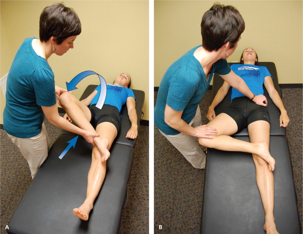 使用Faber test 檢查髖關節